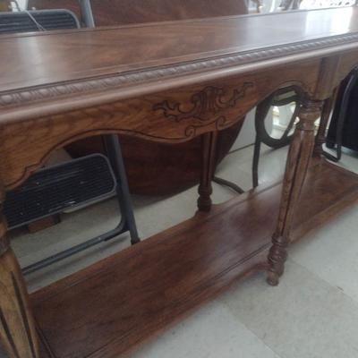 Walnut Finish Sofa Table Choice B