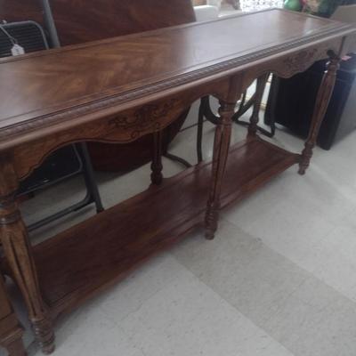 Walnut Finish Sofa Table Choice B