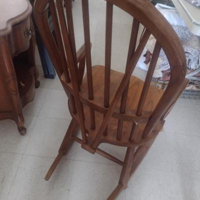 Windsor Style Oak Rocking Chair