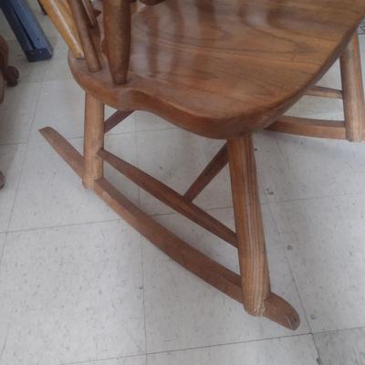 Windsor Style Oak Rocking Chair