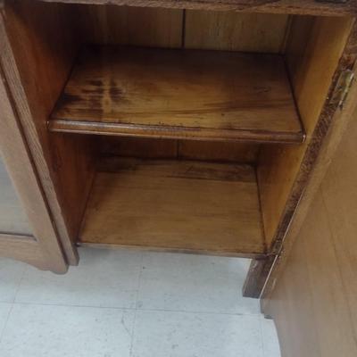 Antique Oak Solid Wood Secretary Cabinet