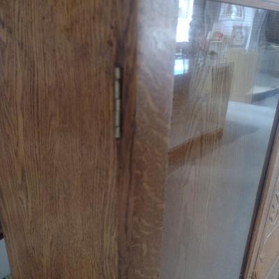 Antique Oak Solid Wood Secretary Cabinet