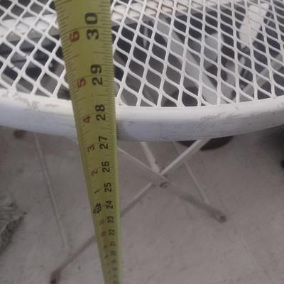 Vintage Wrought Metal Folding Leg Patio Table