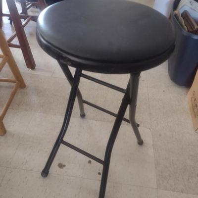 Folding Leg Padded Seat Stool