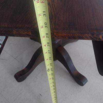 Custom Crafted Pedestal Drop Leaf Table