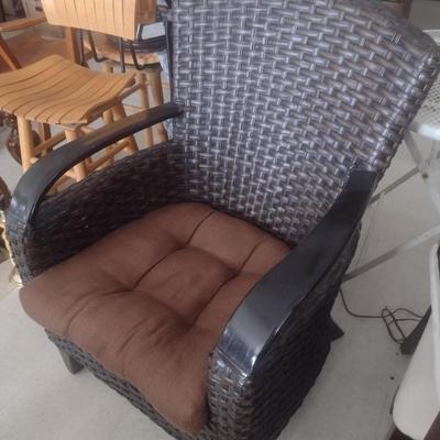 Wicker Weave Patio Chair with Cushion
