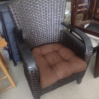 Wicker Weave Patio Chair with Cushion