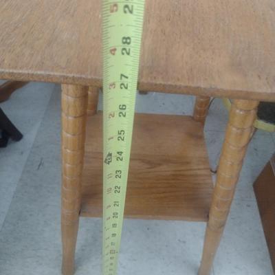 Vintage Oak Solid Wood Lamp Table