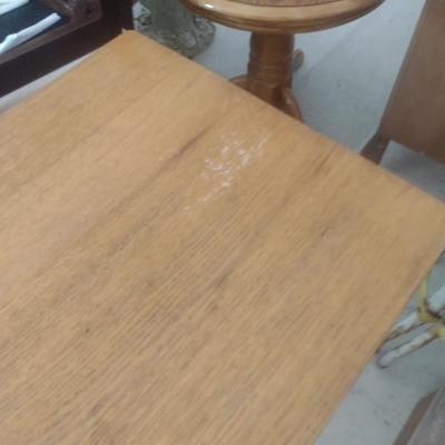 Vintage Oak Solid Wood Lamp Table