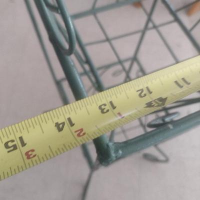Wrought Metal Double Basket Plant Stand