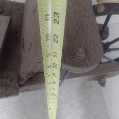 Vintage Wood Wheelbarrow for Plants or Garden Decoration