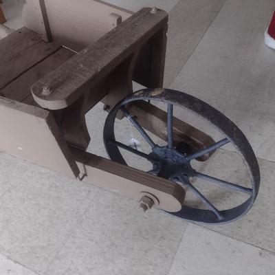 Vintage Wood Wheelbarrow for Plants or Garden Decoration