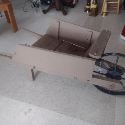 Vintage Wood Wheelbarrow for Plants or Garden Decoration