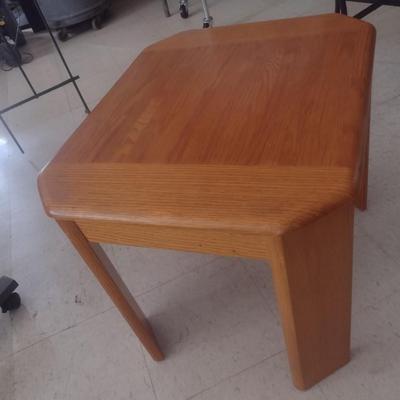 Oak Finish Accent Table