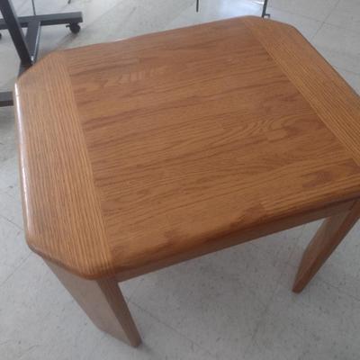 Oak Finish Accent Table