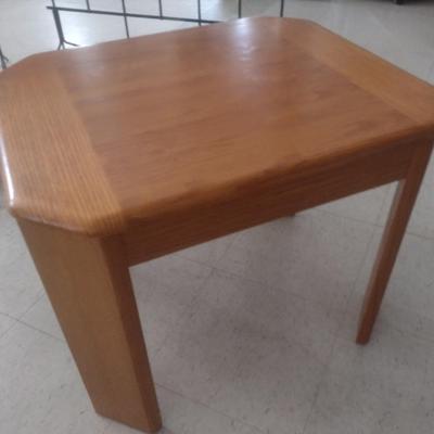 Oak Finish Accent Table