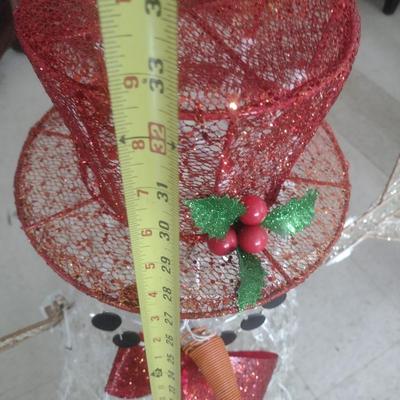 Large Stand-Up Snowman with Lights Holiday Decoration