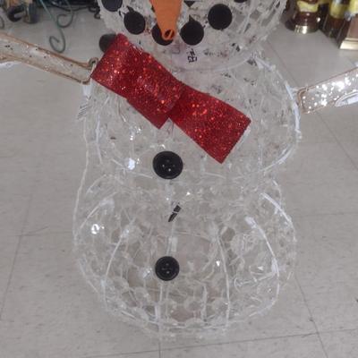 Large Stand-Up Snowman with Lights Holiday Decoration