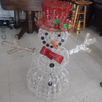 Large Stand-Up Snowman with Lights Holiday Decoration
