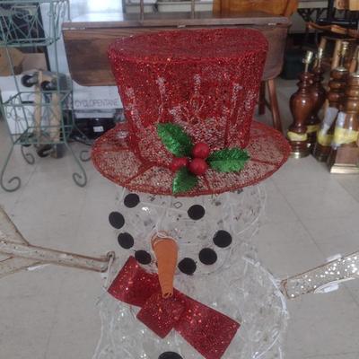 Large Stand-Up Snowman with Lights Holiday Decoration