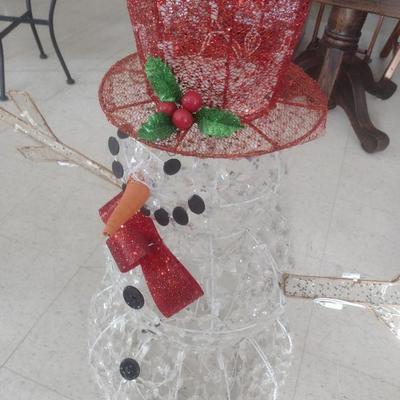 Large Stand-Up Snowman with Lights Holiday Decoration