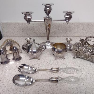 Collection of Metal Goods- Decor and Serve Ware- Assorted Makers
