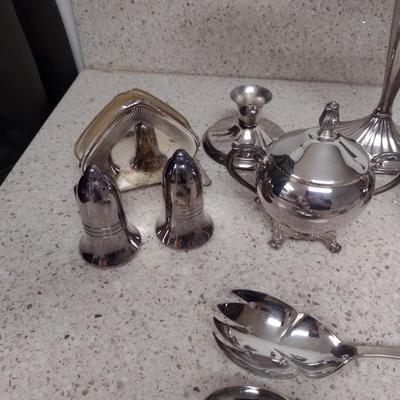 Collection of Metal Goods- Decor and Serve Ware- Assorted Makers