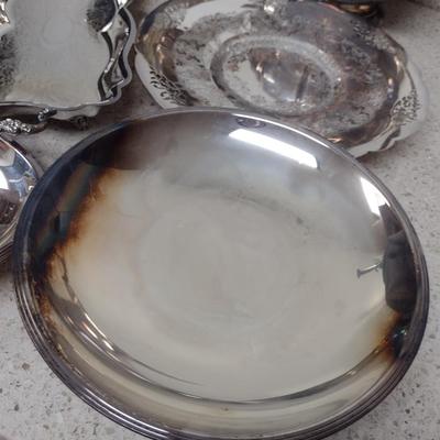 Collection of Metal Serve Ware- Some Silver Plated- Assorted Makers