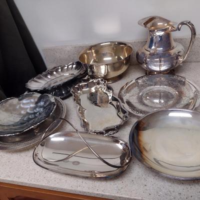 Collection of Metal Serve Ware- Some Silver Plated- Assorted Makers