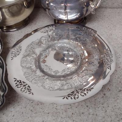 Collection of Metal Serve Ware- Some Silver Plated- Assorted Makers