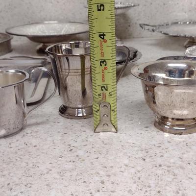 Large Collection of Metal Serve Ware and Tidbit Trays- Some Silver Plated- Assorted Makers
