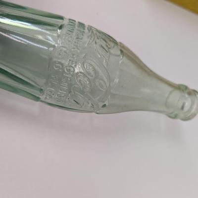 Vintage Coca-Cola Wooden 6 Pack Carrier With Bottles From Different Towns
