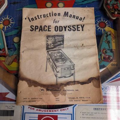 Space Odyssey Williams Pinball Machine With Instruction Manual