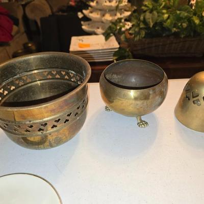 Brass bowls and bell