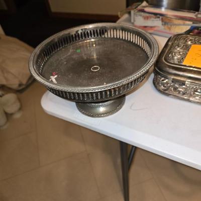 Silver plated pastry tray