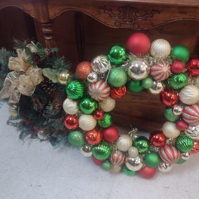 Pair of Holiday Wreaths