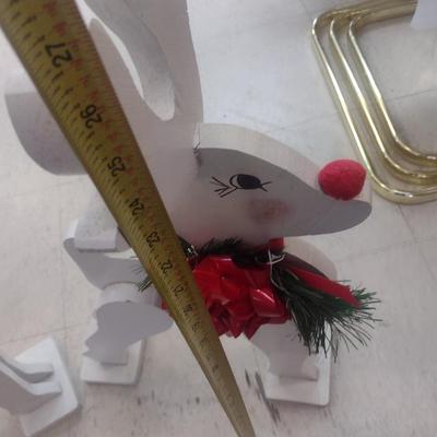 Pair of Wood Craft Holiday Reindeer