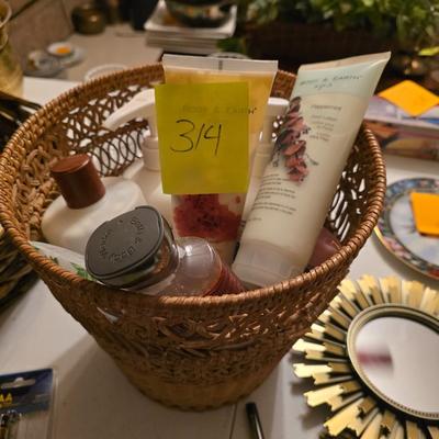 Basket of lotions