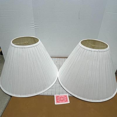 White Pleated Medium Empire Lamp Shades