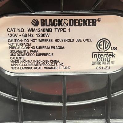 Black+Decker Belgian Waffle Maker with Nonstick Plates, Gray, WM1240MB