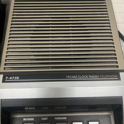 General Electric Memory Telephone Alarm Clock AM FM Radio 7-4735

