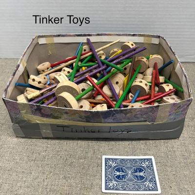Vintage Tinkertoy Construction Toy Set