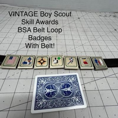 Vintage BSA Boy Scout Skill Award Belt