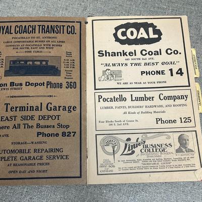 Vintage 1928–1929 Telephone Directory