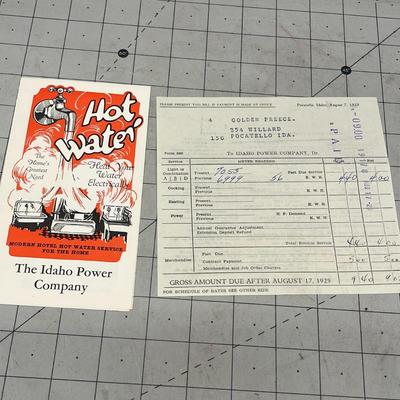 Vintage 1929 Cash Book & Ephemera Collection – Checks, Price Sheets, Utility Bills