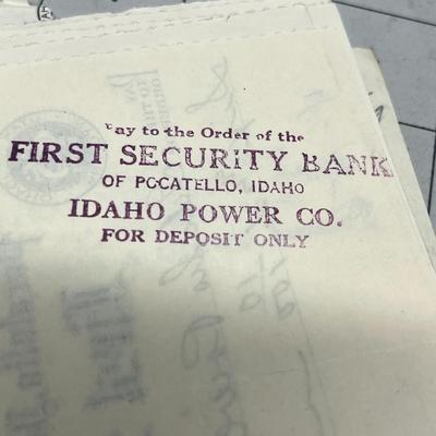 Vintage 1929 Cash Book & Ephemera Collection – Checks, Price Sheets, Utility Bills