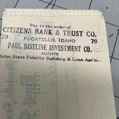 Vintage 1929 Cash Book & Ephemera Collection – Checks, Price Sheets, Utility Bills