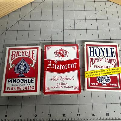 Set of 2 Wooden Playing Card Holders