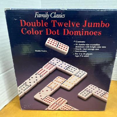 Pressman Double Twelve Jumbo Color Dot Dominoes
