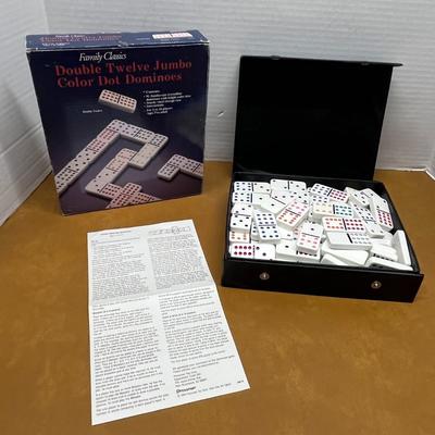 Pressman Double Twelve Jumbo Color Dot Dominoes